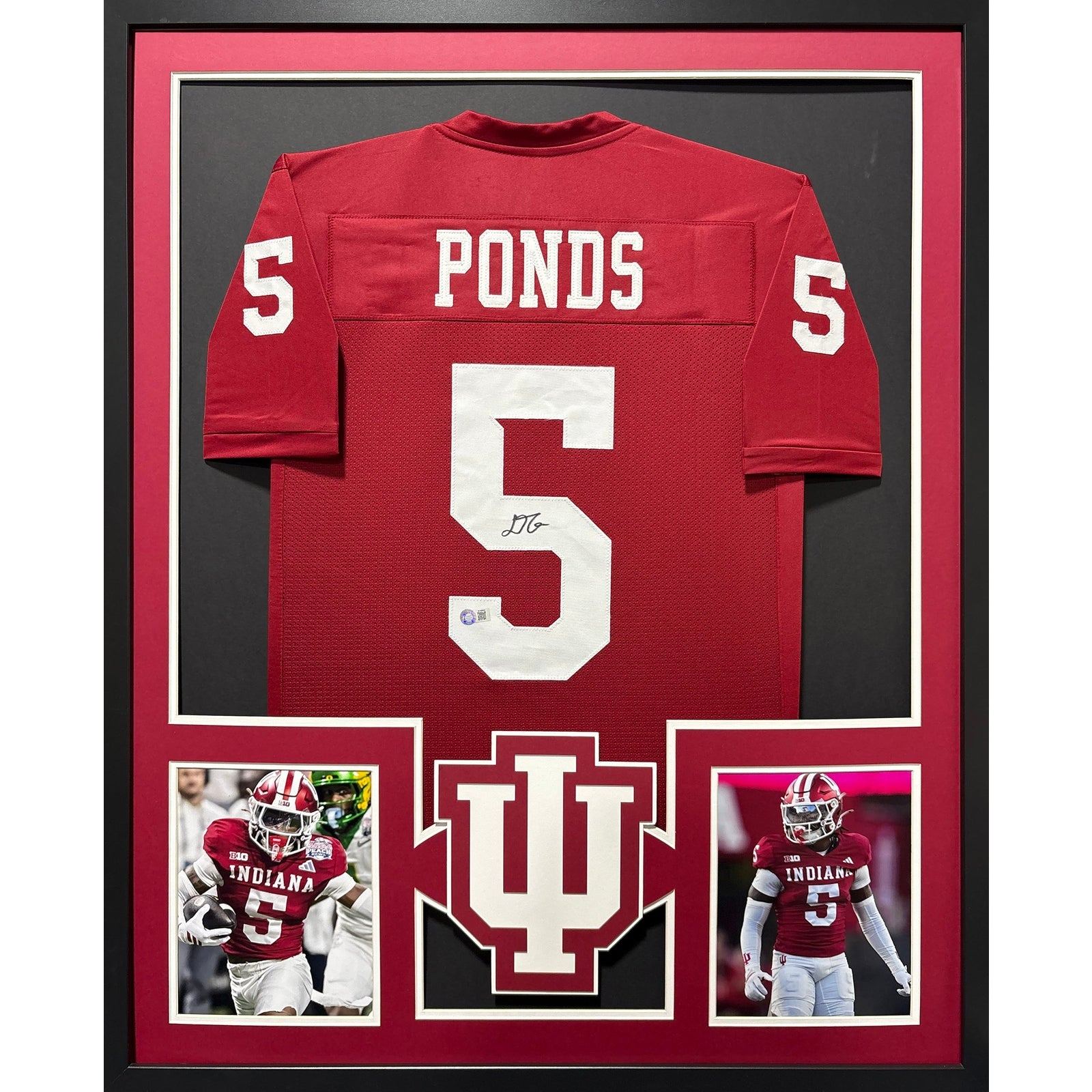 D'Angelo Ponds Signed Framed Indiana Jersey Autographed Beckett
