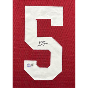 D'Angelo Ponds Signed Framed Indiana Jersey Autographed Beckett