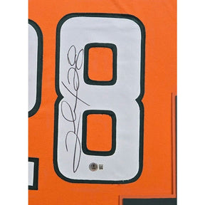 Clinton Portis Framed Signed Jersey Beckett Autographed Miami Hurricanes