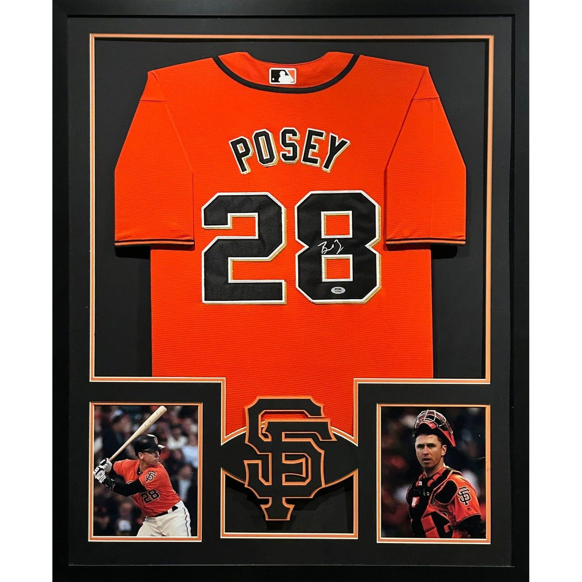 Buster Posey Framed Signed Jersey Autographed Beckett San Francisco Giants OR