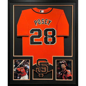 Buster Posey Framed Signed Jersey Autographed Beckett San Francisco Giants OR
