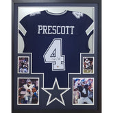 Dak Prescott Framed Signed Jersey Beckett Autographed Dallas Cowboys