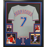 Ivan Rodriguez Signed Framed Jersey JSA Autographed Texas Rangers Pudge