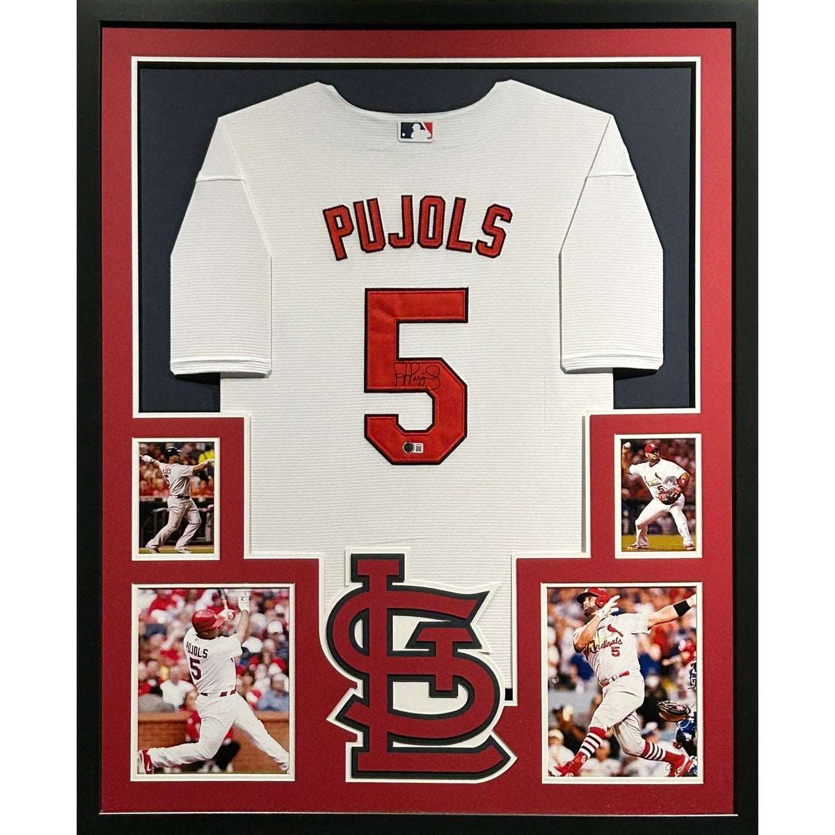Albert Pujols Framed Signed St. Louis Cardinals Jersey MLB COA Autographed