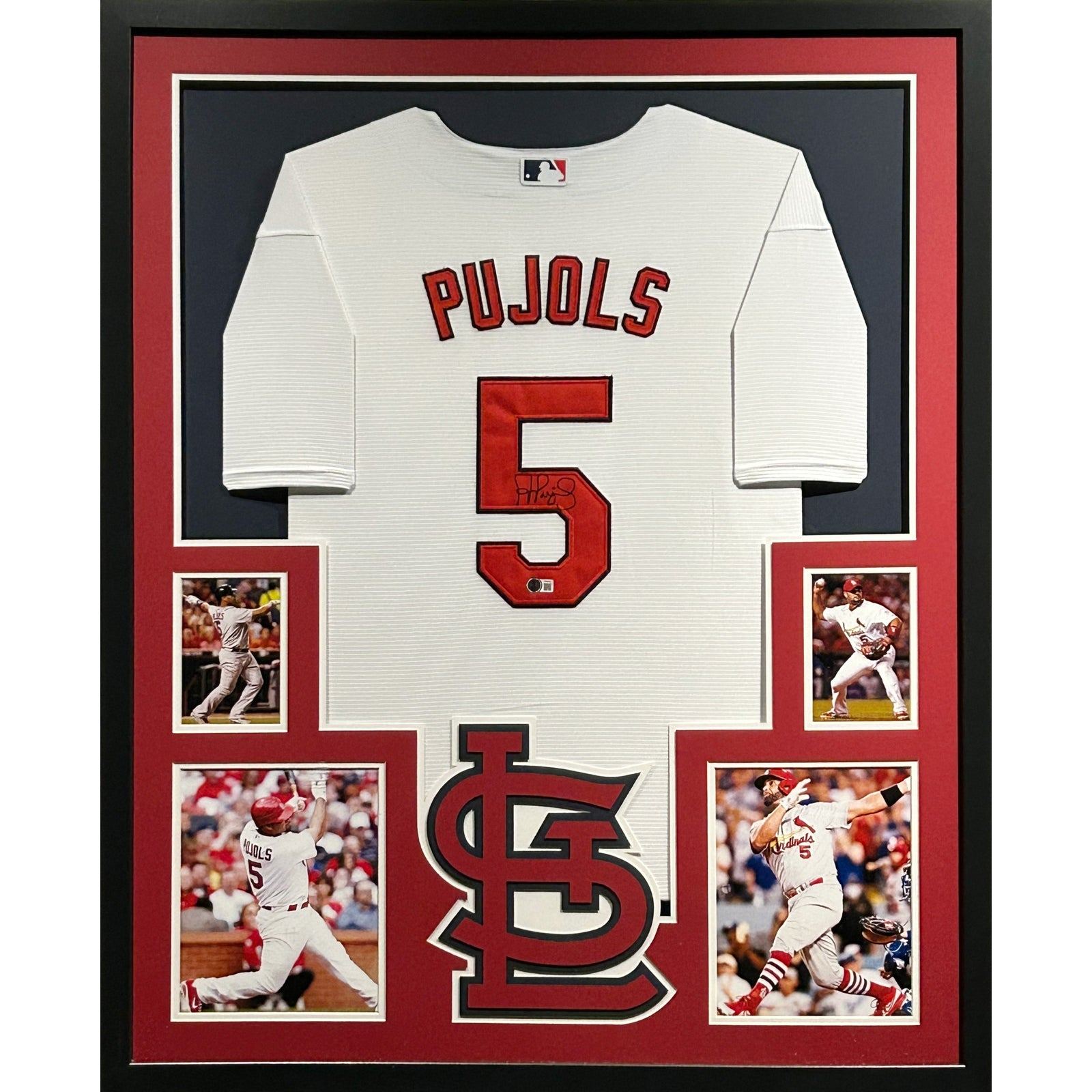 Albert Pujols Framed Signed St. Louis Cardinals Jersey MLB COA Autographed