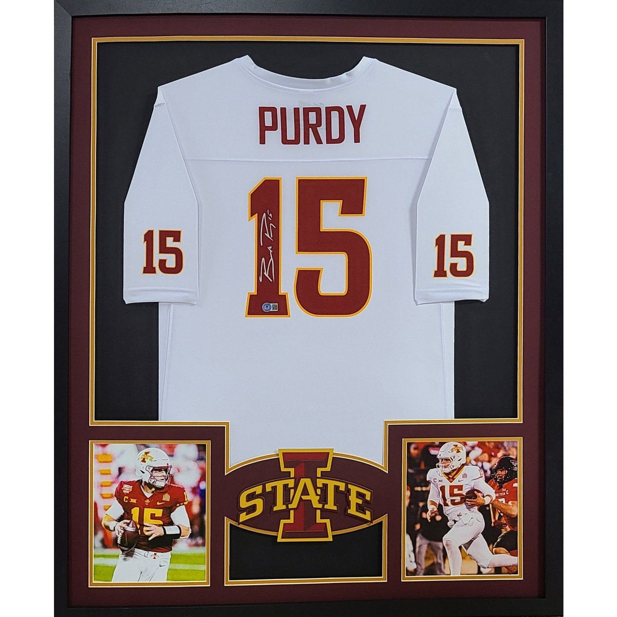 Brock Purdy Framed Signed Jersey Beckett Autographed Iowa State