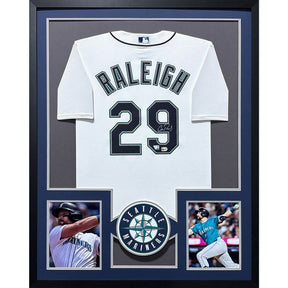 Cal Raleigh Framed Jersey Fanatics COA Autographed Signed Seattle Mariners