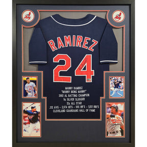 Manny Ramirez Framed Signed Jersey Beckett Autographed Cleveland Indians