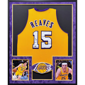 Austin Reaves Framed Signed Jersey Beckett Autographed Los Angeles Lakers
