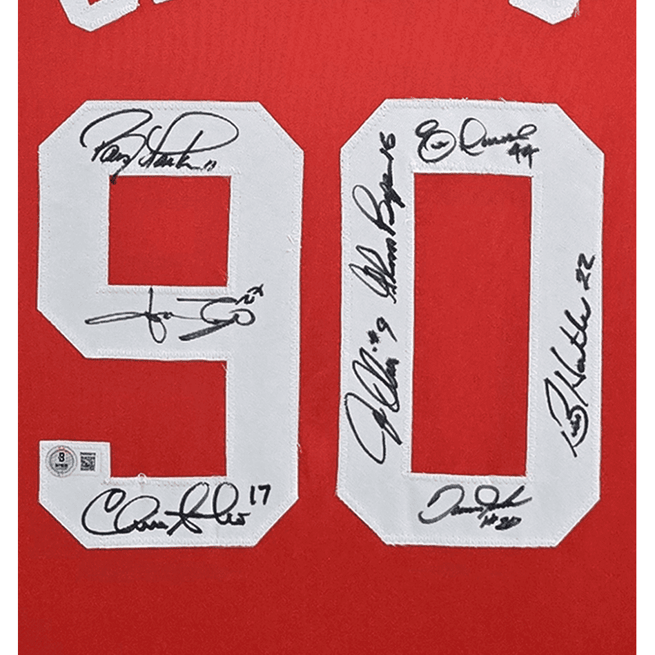 Cincinnati Reds Signed Framed Red Jersey Beckett Autographed 1990 Champions