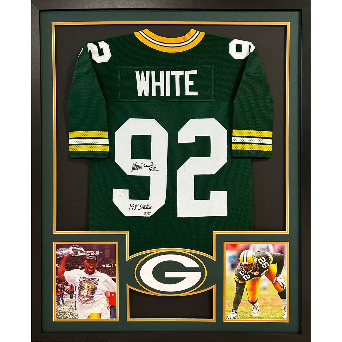 Reggie White Framed Signed Jersey JSA Autographed Green Bay Packers Rare