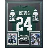 Darrelle Revis Framed Signed New York Jets Jersey Beckett Autographed 2P