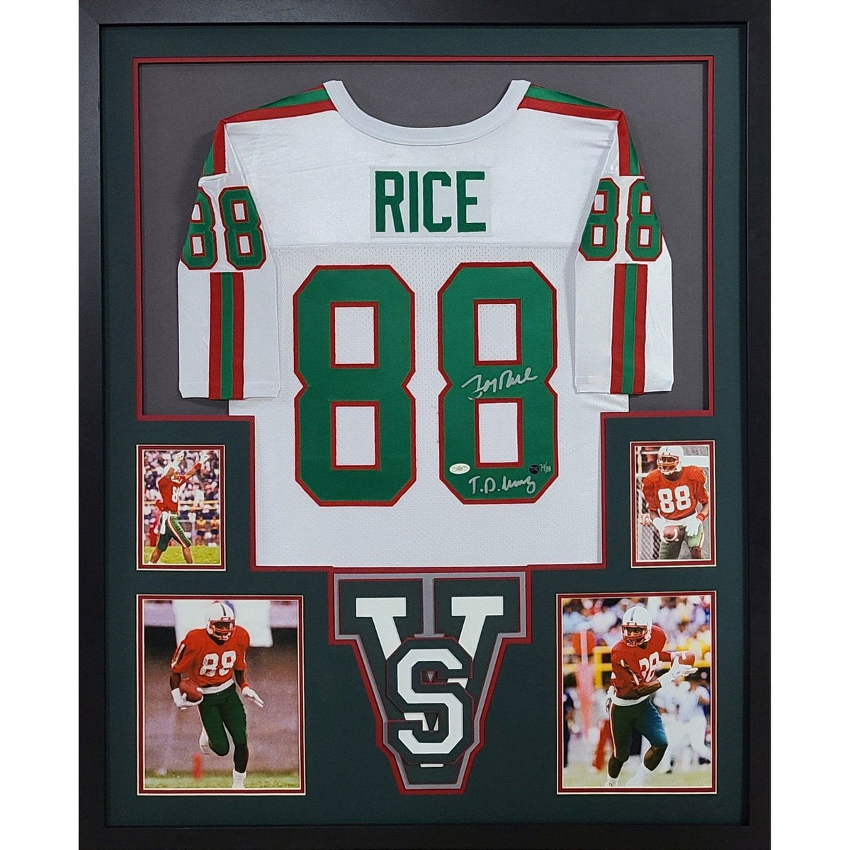 Jerry Rice Framed Jersey JSA Autographed Signed 49ers Mississippi Valley St