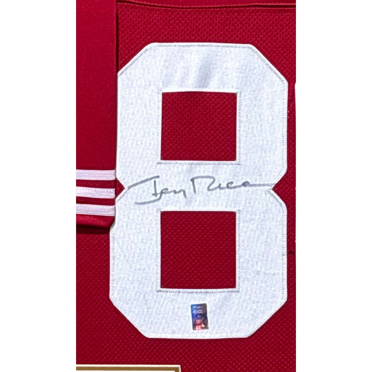 Jerry Rice Signed Framed Red Jersey Rice COA Autographed 49ers