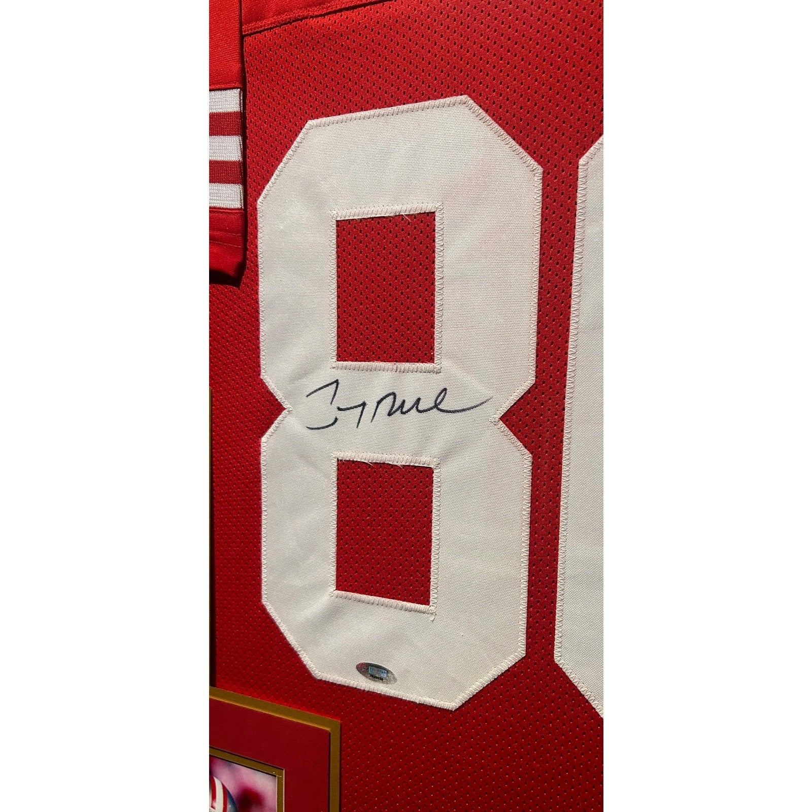 Jerry Rice Signed Framed 80s Jersey Tristar Autographed San Francisco 49ers