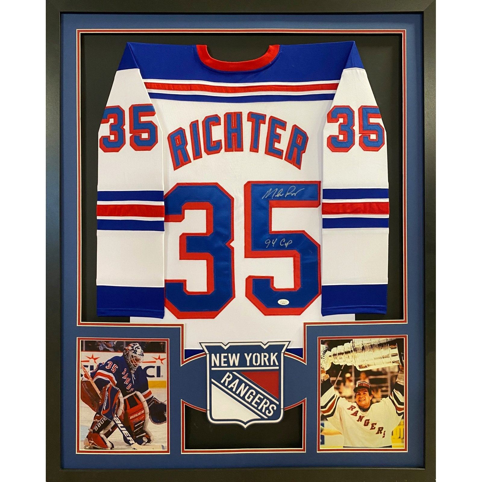 Mark Richter Framed Jersey JSA Autographed Signed New York Rangers