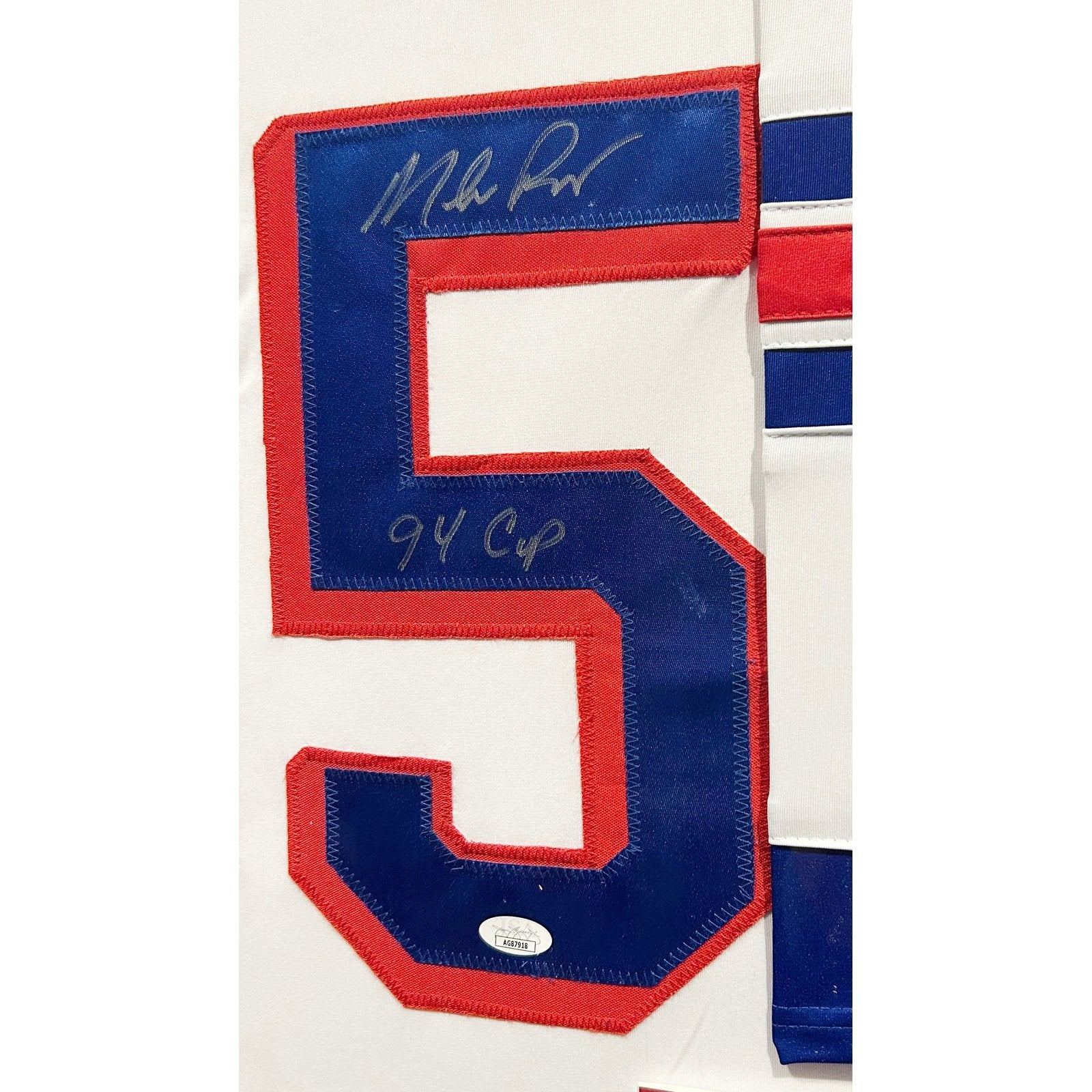 Mark Richter Framed Jersey JSA Autographed Signed New York Rangers