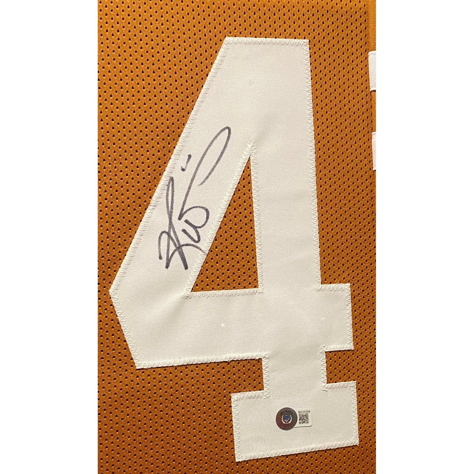 Ricky Williams Framed Signed Jersey Beckett Autographed Texas Longhorns NH