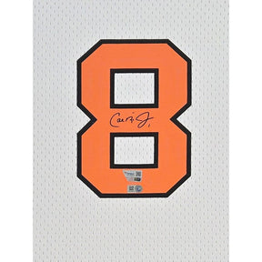 Cal Ripken Jr. Framed Signed White Jersey Fanatics Autographed Orioles