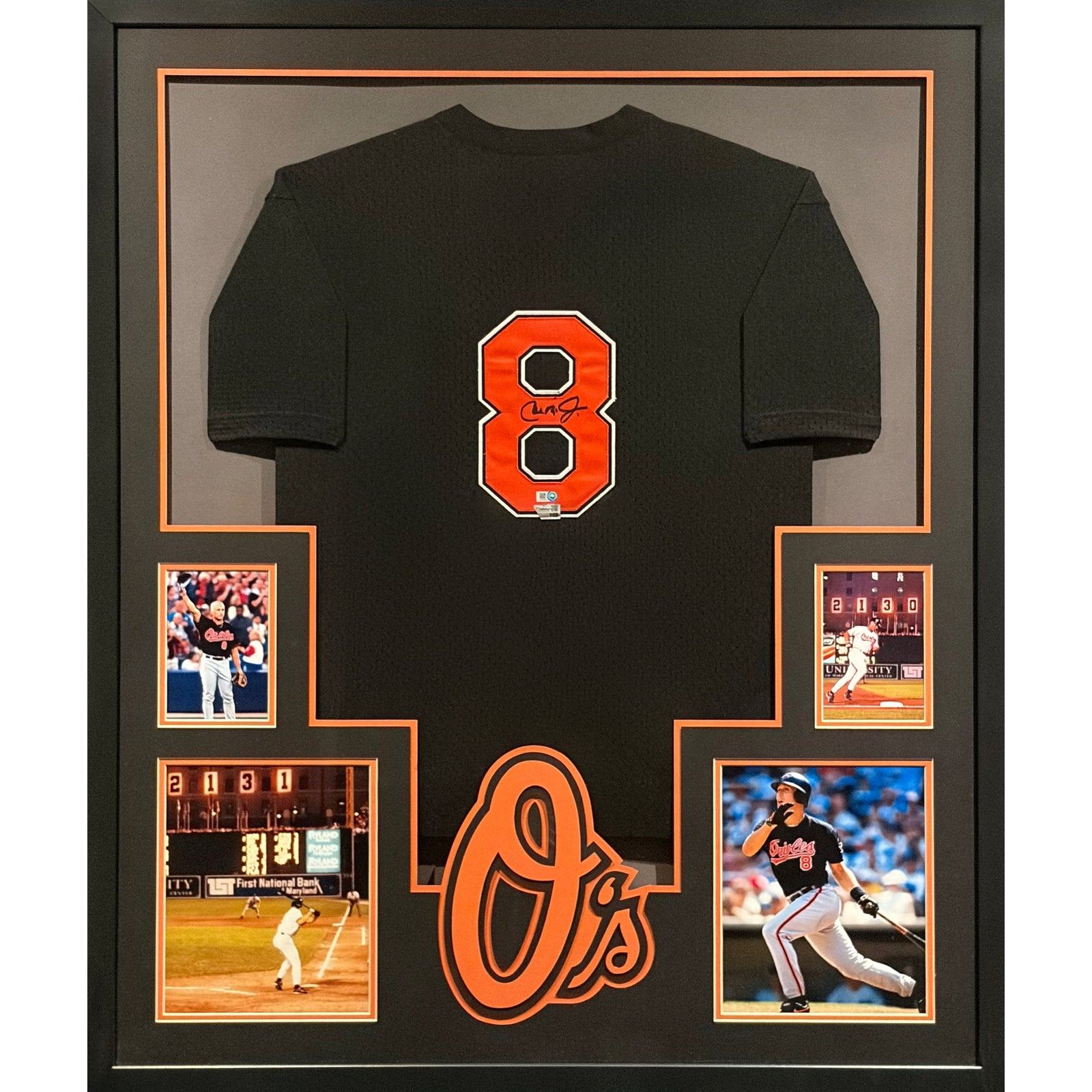 Cal Ripken Jr. Framed Signed Black Jersey Fanatics Autographed Orioles 4PB