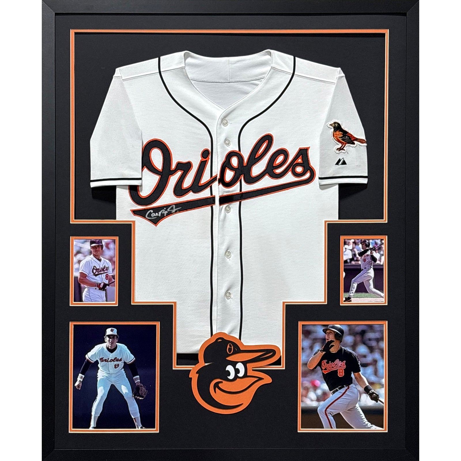 Cal Ripken Framed Signed White Jersey JSA Authenticated Autographed Orioles