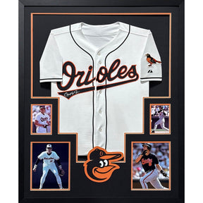 Cal Ripken Framed Signed White Jersey JSA Authenticated Autographed Orioles