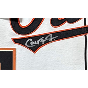 Cal Ripken Framed Signed White Jersey JSA Authenticated Autographed Orioles
