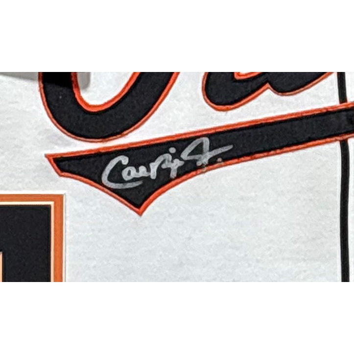 Cal Ripken Framed Signed White Jersey JSA Authenticated Autographed Orioles