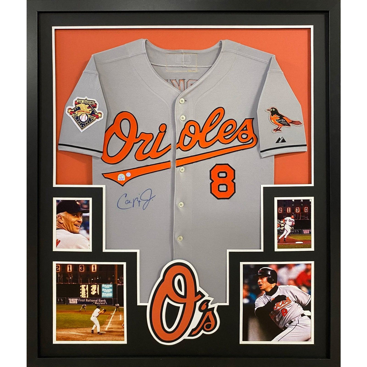 Framed Cal Ripken Jr Baltimore Orioles Autographed White 2001