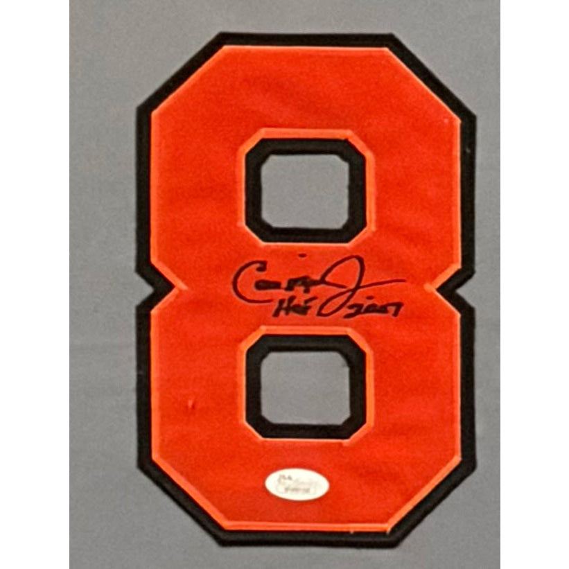 Cal Ripken Jr. Framed Signed Grey Jersey JSA Autographed Baltimore Orioles Back