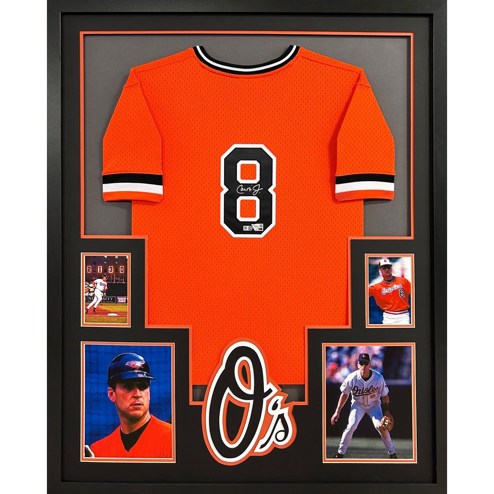 Cal Ripken Framed Signed Orange Jersey Fanatics Autographed Baltimore Orioles