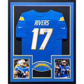 Philip Rivers Signed Framed Jersey Fanatics Autographed San Diego Chargers LA
