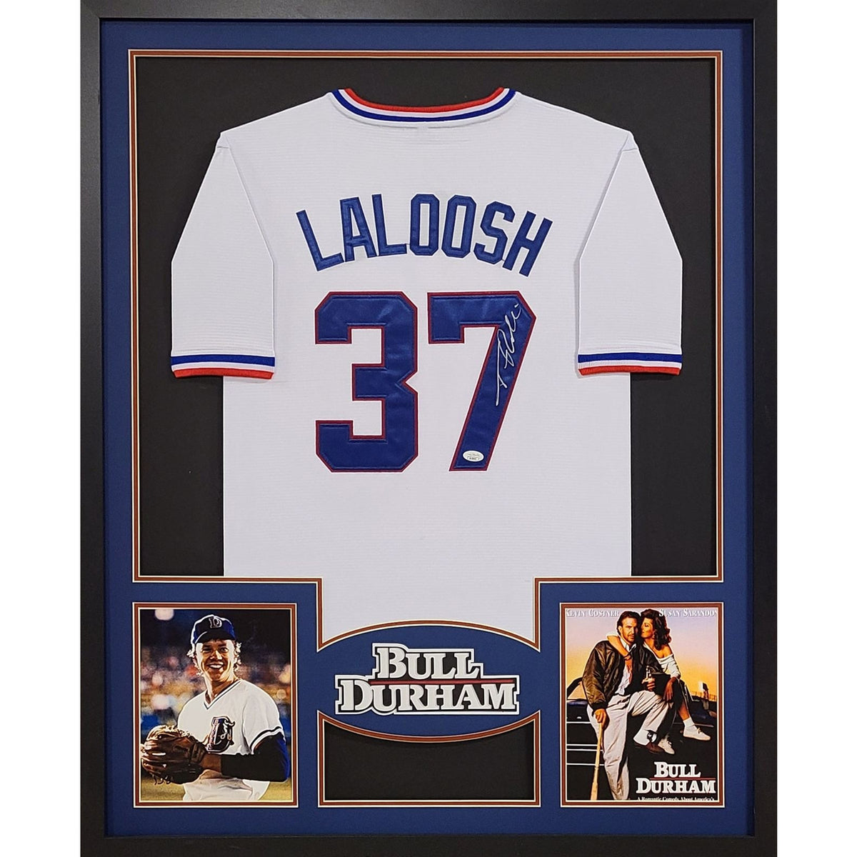 Bull Durham Tim Robbins Signed Framed Movie Jersey JSA Autographed