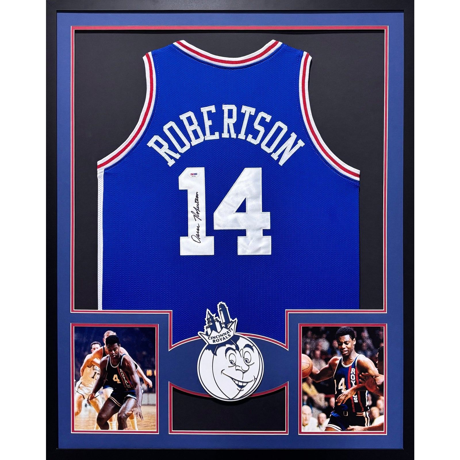 Oscar Robertson Framed Signed Jersey PSA/DNA Autographed Cincinnati Royals