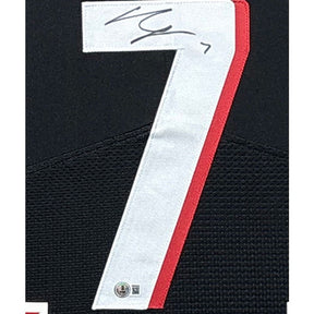 Bijan Robinson Framed Signed Jersey Beckett Autographed Atlanta Falcons Texas