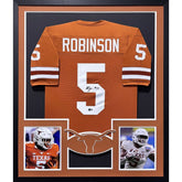 Bijan Robinson Framed Signed Jersey Beckett Autographed Texas Orange