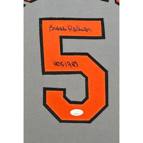 Brooks Robinson Signed Framed Grey Jersey JSA Autographed Baltimore Orioles