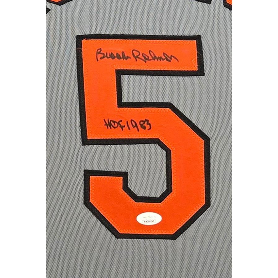 Brooks Robinson Signed Framed Grey Jersey JSA Autographed Baltimore Orioles