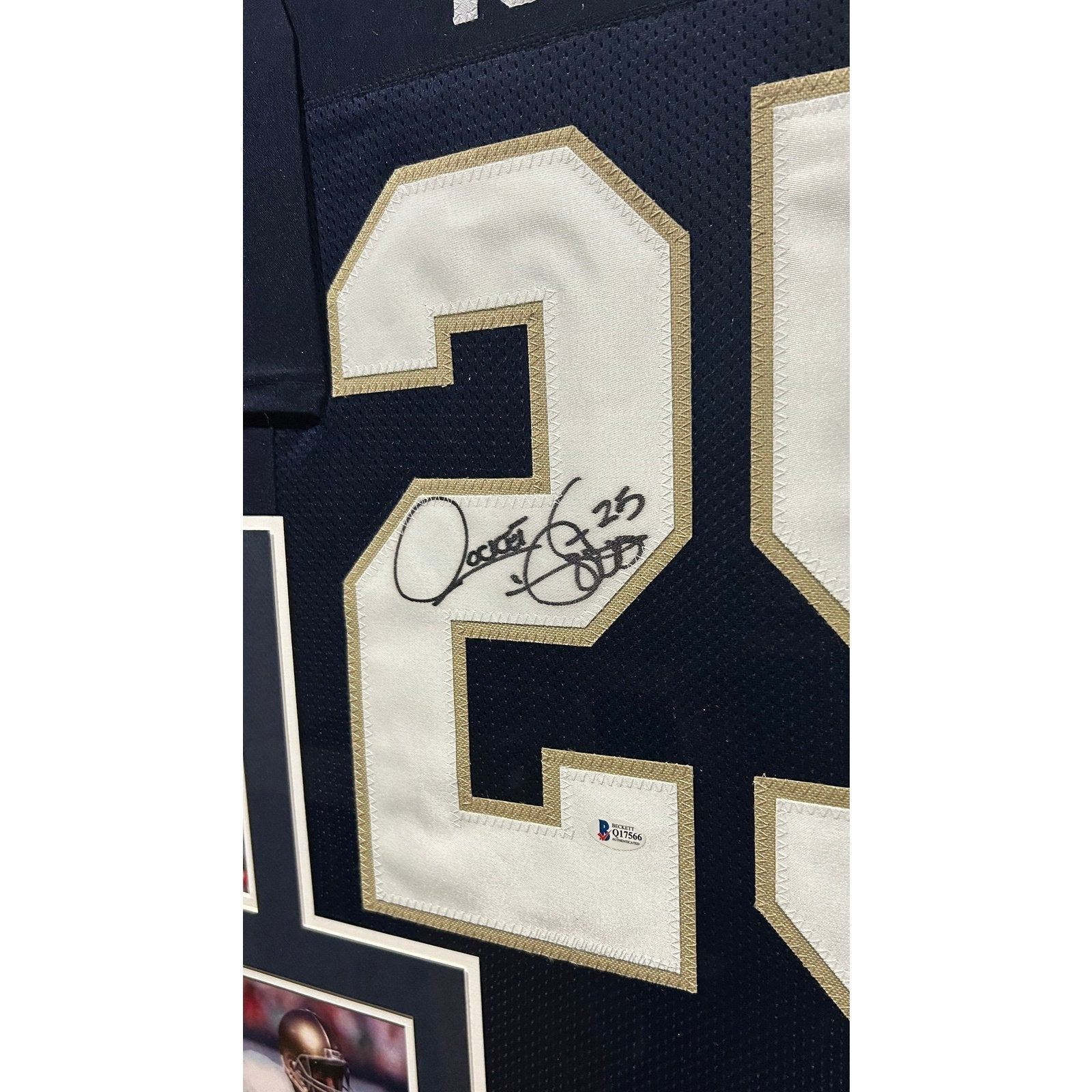 Rocket Ismail Signed Framed Jersey JSA Autographed Notre Dame