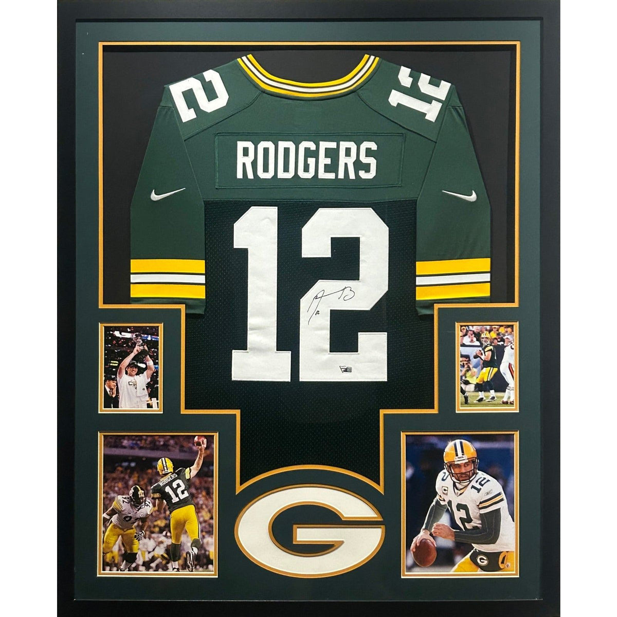 Aaron Rodgers Framed Signed Jersey Fanatics Autographed Green Bay Packers 4P