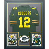 Aaron Rodgers Framed Signed Jersey Autographed Green Bay Packers CR Fanatics