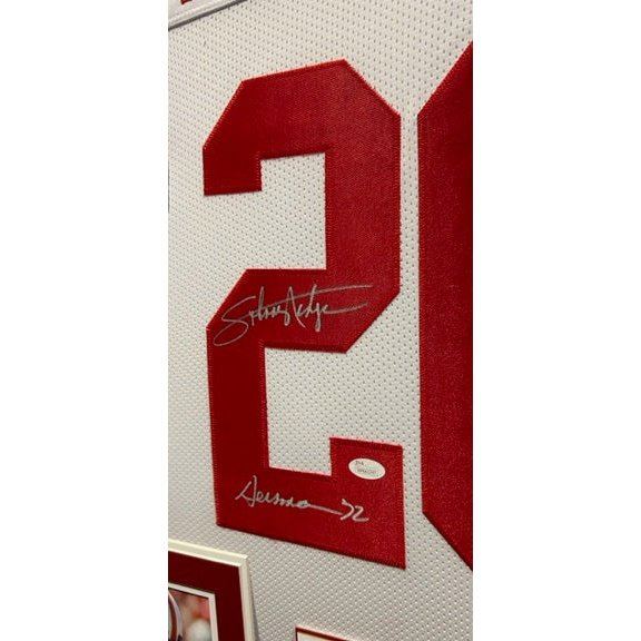 Johnny Rodgers Signed Framed Jersey JSA Autographed Nebraska Heisman Win