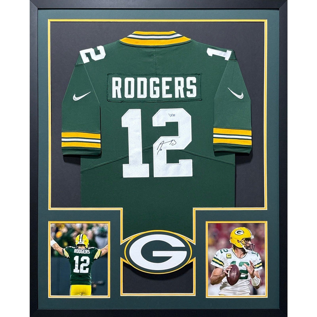 Aaron Rodgers Framed Signed Jersey Autographed Green Bay Packers Fanatics BGF1