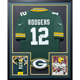 Aaron Rodgers Framed Signed Jersey Autographed Green Bay Packers Fanatics BGF1