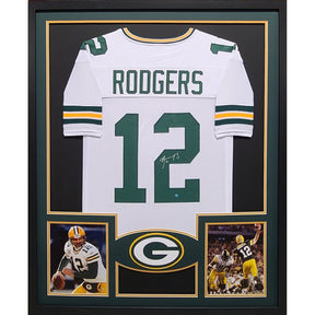 Aaron Rodgers Framed Signed Jersey Steiner Autographed Green Bay Packers