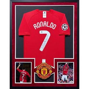 Cristiano Ronaldo Framed Signed Jersey Beckett BAS Autograph Manchester United 3