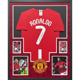 Cristiano Ronaldo Framed Signed Jersey Beckett Autographed Manchester United IH4