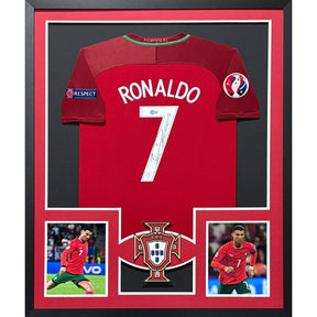 Cristiano Ronaldo Framed Signed Jersey Beckett Autograph Portugal 2T
