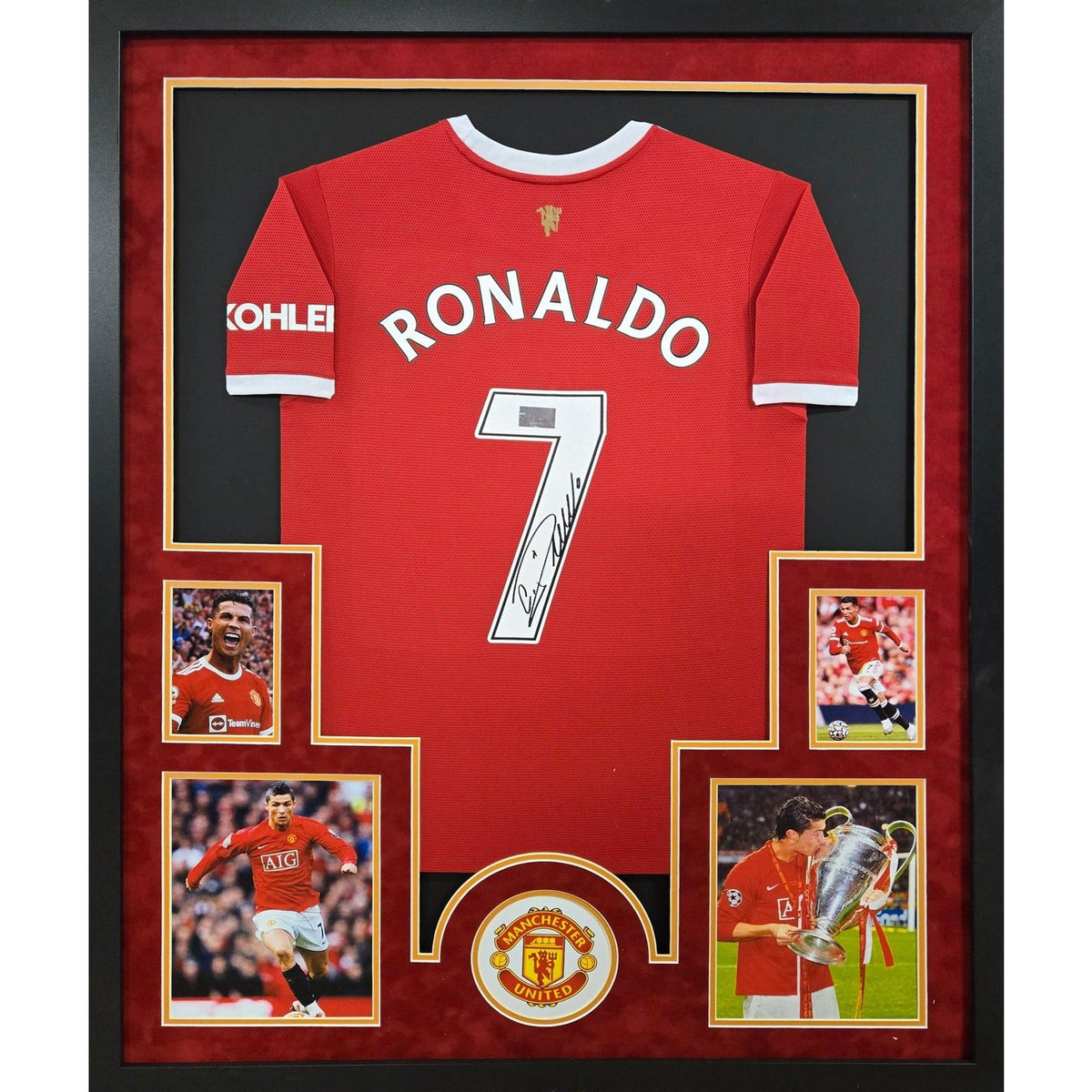 Cristiano Ronaldo Framed Signed Jersey Autographed Manchester United Icons