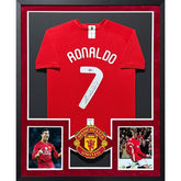 Cristiano Ronaldo Framed Signed Jersey Beckett BAS Autograph Manchester United 4